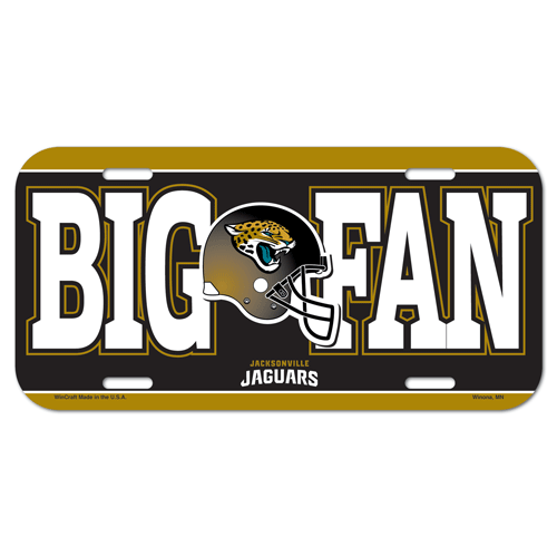 Jacksonville Jaguars License Plate Detroit Game Gear