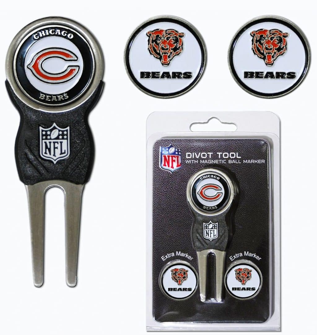 Chicago Bears Golf Divot Tool with 3 Markers Detroit Game Gear