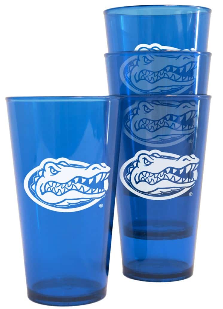 Florida Gators Plastic Pint Glass Set Detroit Game Gear