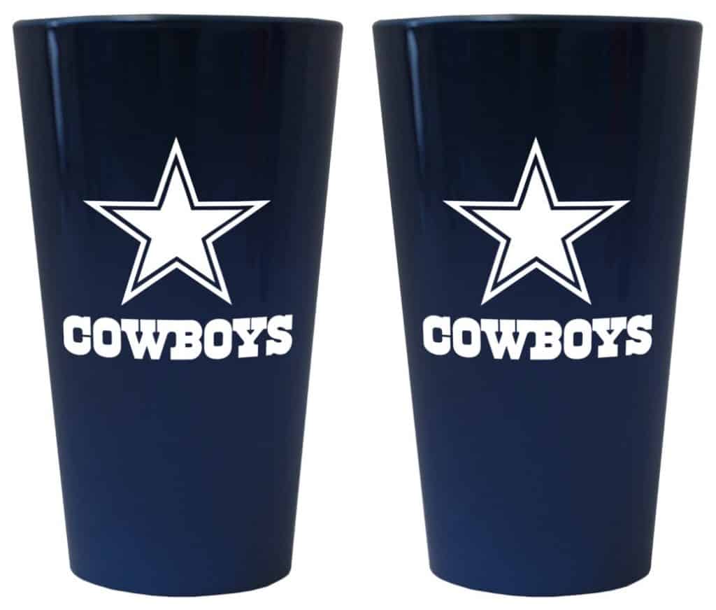 Dallas Cowboys Lusterware Pint Glass - Set of 2