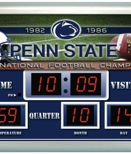 Penn State Nittany Lions Clock 14"x19" Scoreboard Detroit Game Gear
