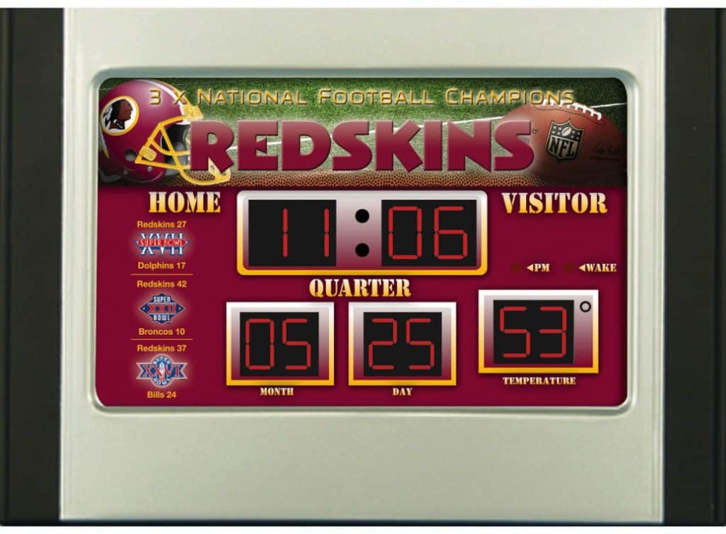 Washington Redskins Scoreboard Desk & Alarm Clock