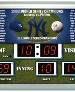New York Yankees Clock - 14"x19" Scoreboard
