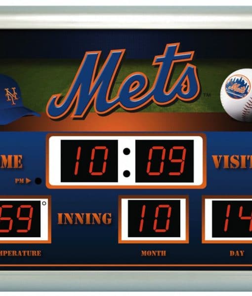 New York Mets Clock 14"x19" Scoreboard Detroit Game Gear