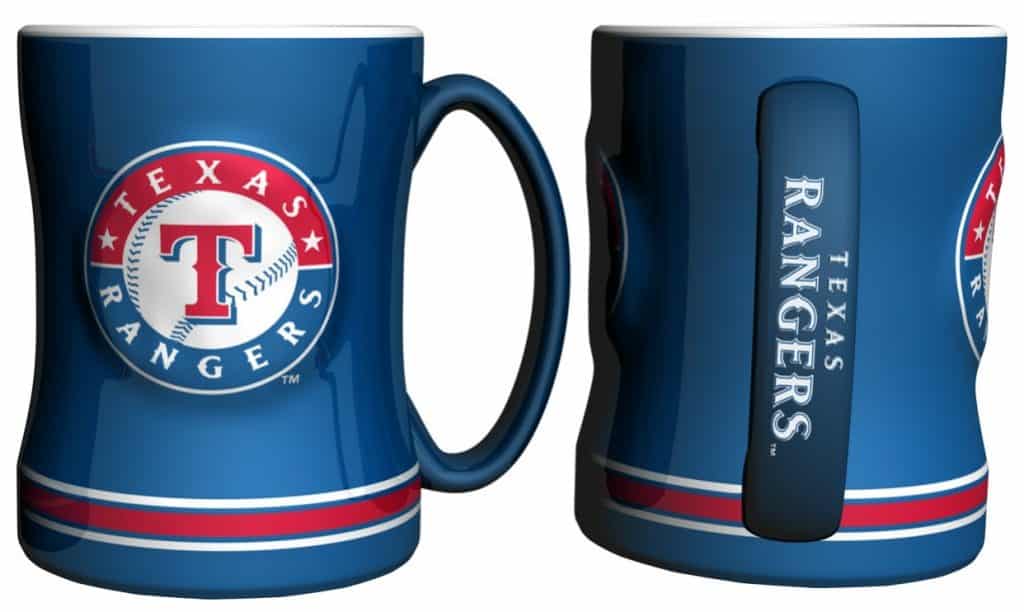 Texas Rangers Coffee Mug 14oz Sculpted Blue Detroit Game Gear