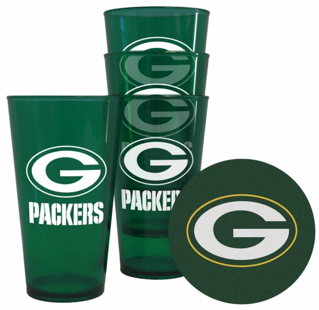 Green Bay Packers Plastic Tailgate Placemats & Coaster Set- 4Placemats