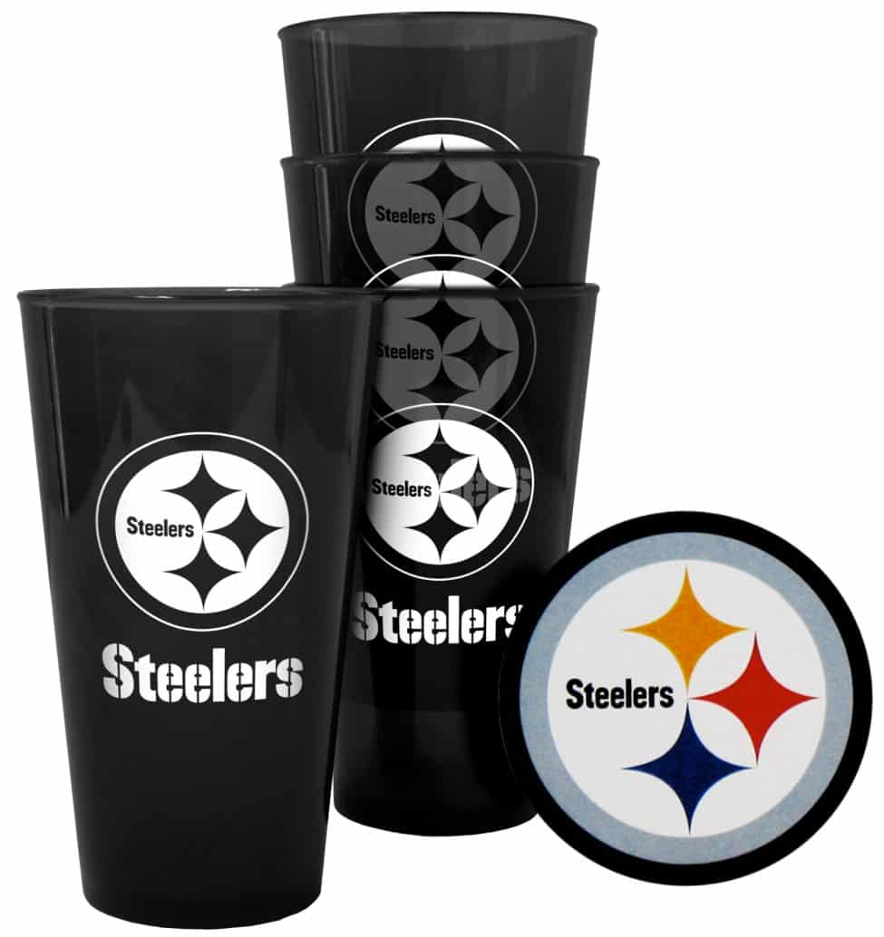 Pittsburgh Steelers Plastic Pint Glass Set - Detroit Game Gear