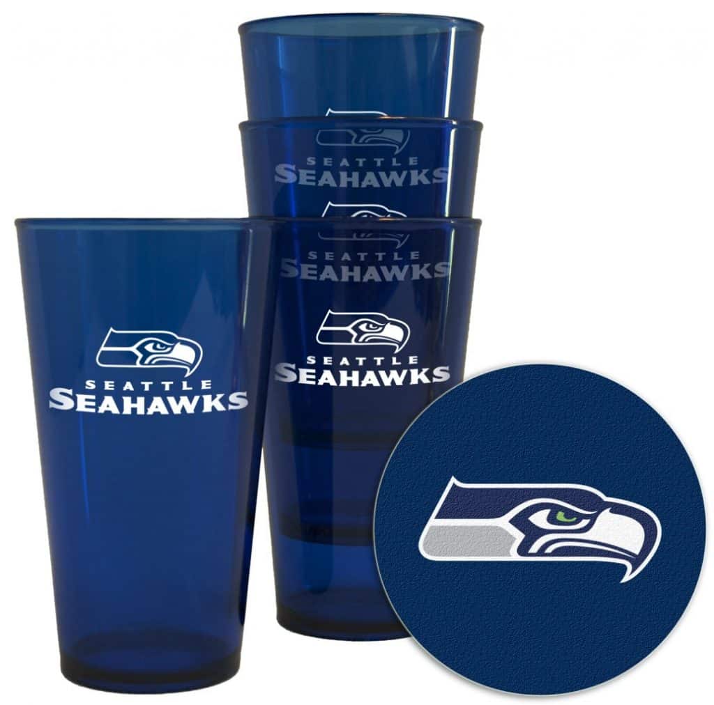 Seattle Seahawks Plastic Pint Glass Set - Detroit Game Gear
