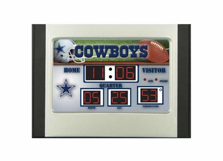 Dallas Cowboys Scoreboard Desk & Alarm Clock Detroit Game Gear