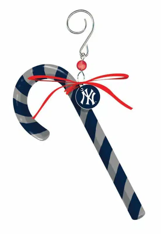 New York Yankees Clay Dough Candy Cane Ornament