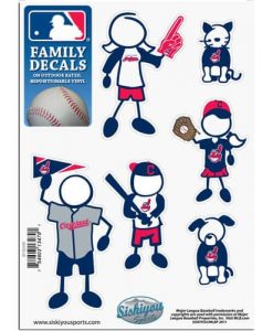 Cleveland Indians 5"x7" Family Car Decal Sheet