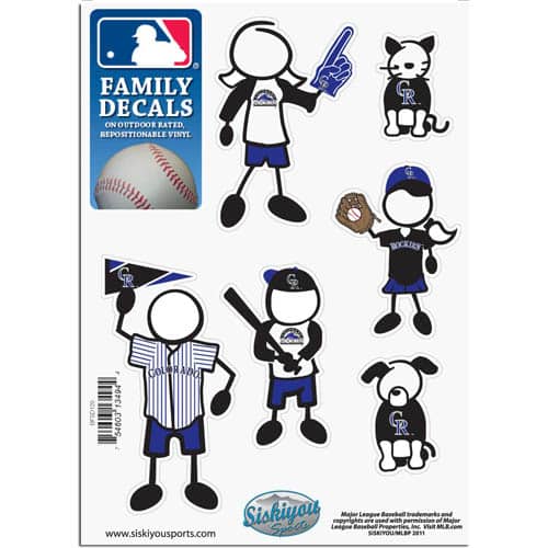 Colorado Rockies 5"x7" Family Car Decal Sheet