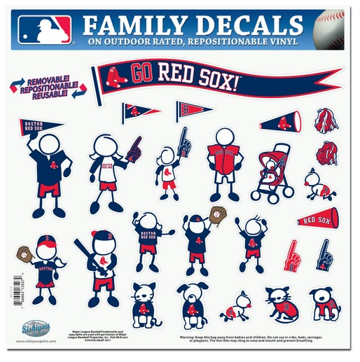 Boston Red Sox 11"x11" Family Car Decal Sheet Detroit Game Gear