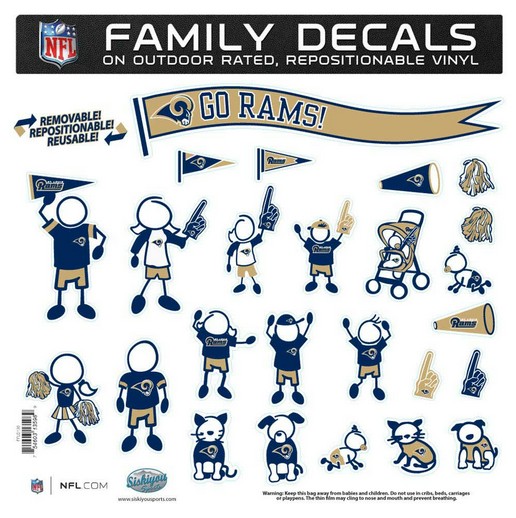 St. Louis Rams 11"x11" Family Car Decal Sheet