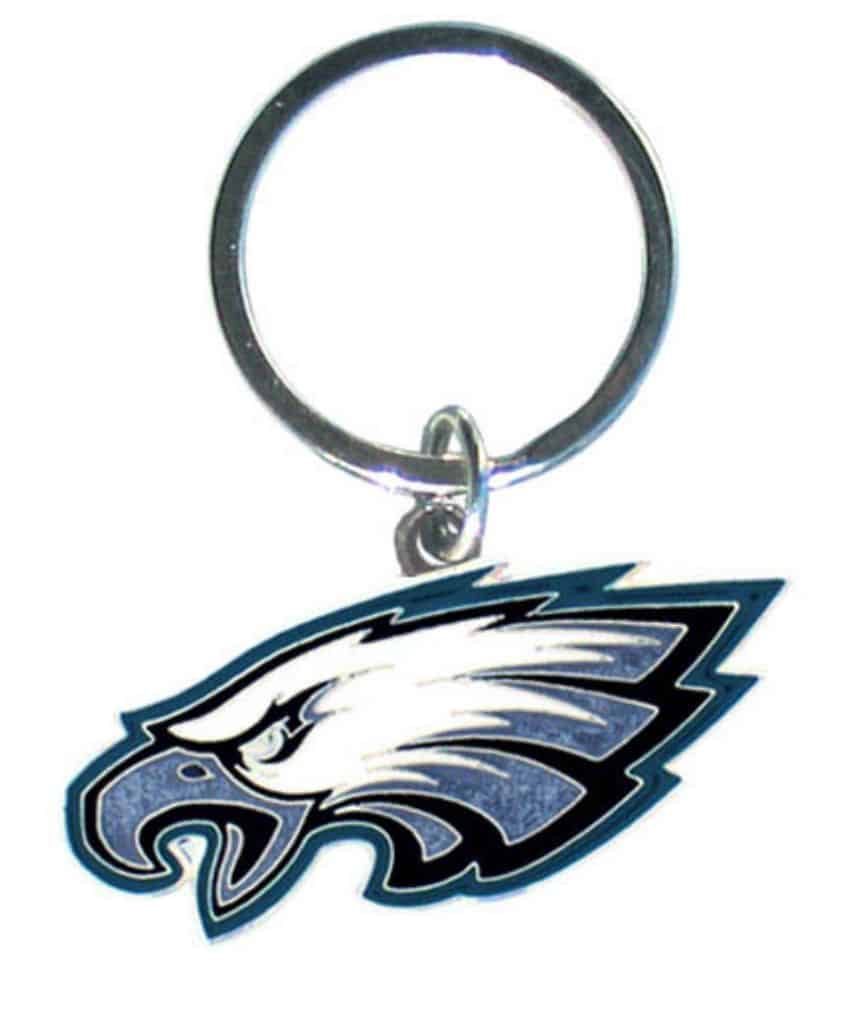 Philadelphia Eagles Chrome Logo Cut Keychain Detroit Game Gear