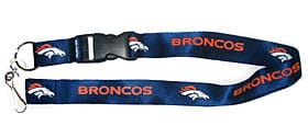 Denver Broncos Breakaway Lanyard with Key Ring - Navy