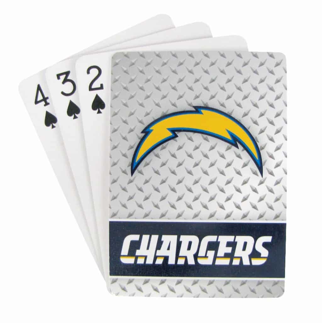 Los Angeles Chargers Playing Cards - Diamond Plate