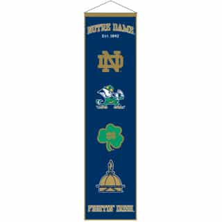 Notre Dame Fighting Irish Wool 8"x32" Heritage Banner