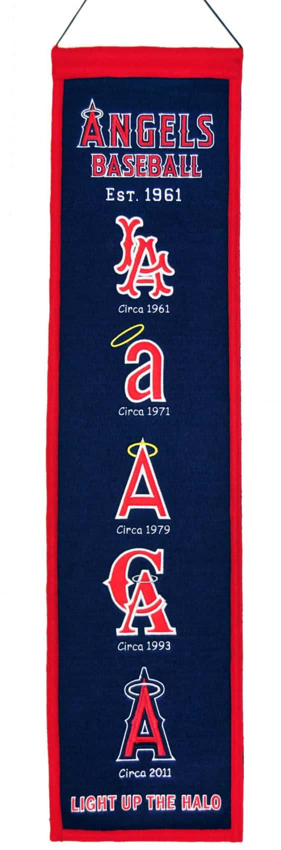 Los Angeles Angels Wool 8"x32" Heritage Banner