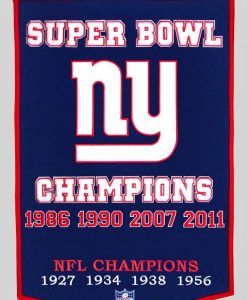 New York Giants 24"x36" Wool Dynasty Banner