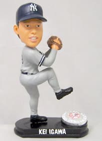 New York Yankees Kei Igawa Forever Collectibles Blatinum Bobble Head (Road)