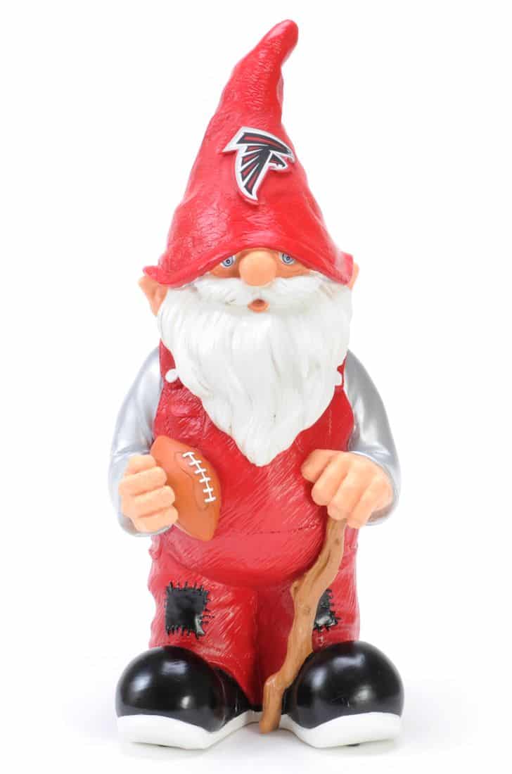 Gnome De Jardin Atlanta Falcons – 10 Pouces – Avec Drapeau équipe – Neuf