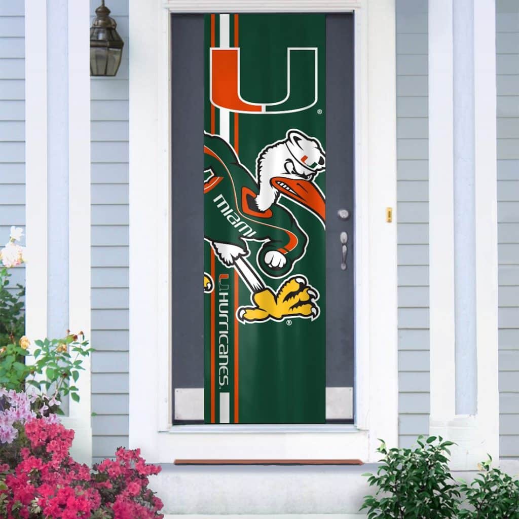 Miami Hurricanes Door Banner Detroit Game Gear