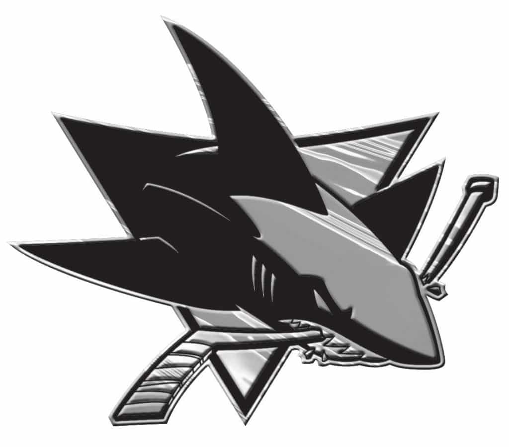 San Jose Sharks Silver Auto Emblem