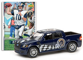 St. Louis Rams Marc Bulger 1:64 2007 Ford SVT Adrenalin Concept with Trading Card