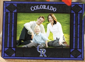Colorado Rockies Art-Glass Horizontal Picture Frame