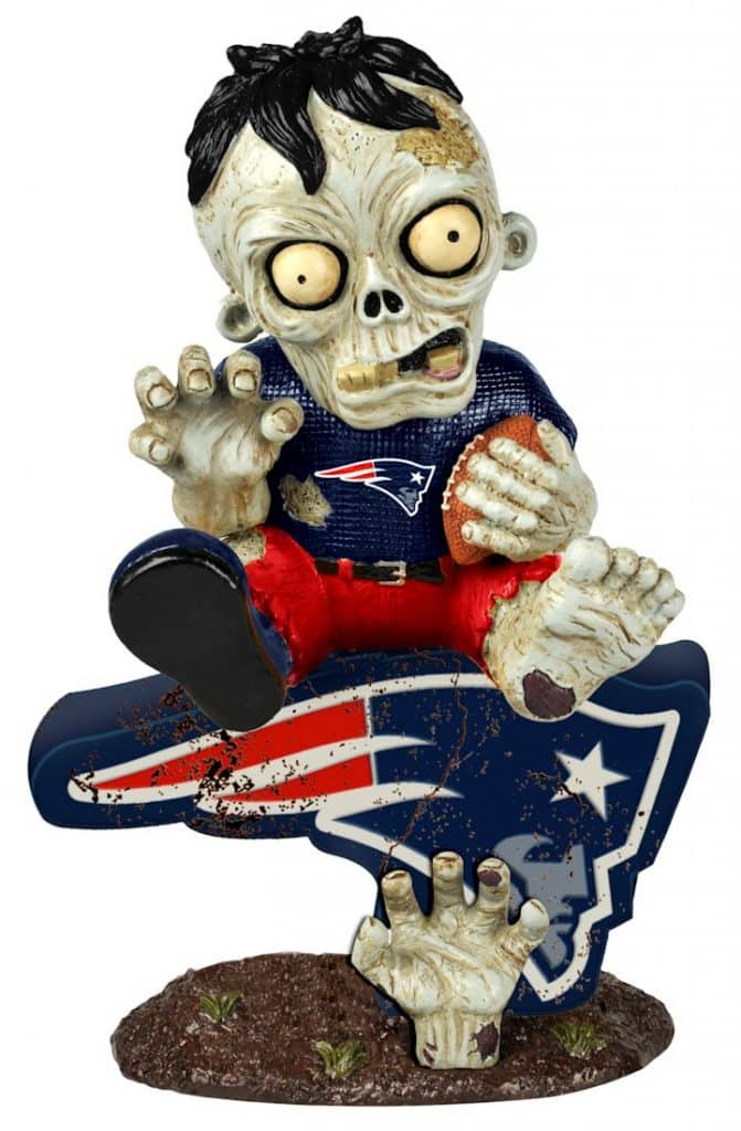 New England Patriots Zombie Figurine On Logo Detroit Game Gear
