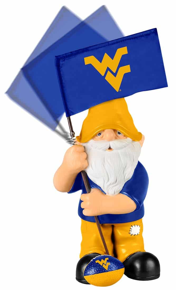 West Virginia Mountaineers Springy Flag Gnome
