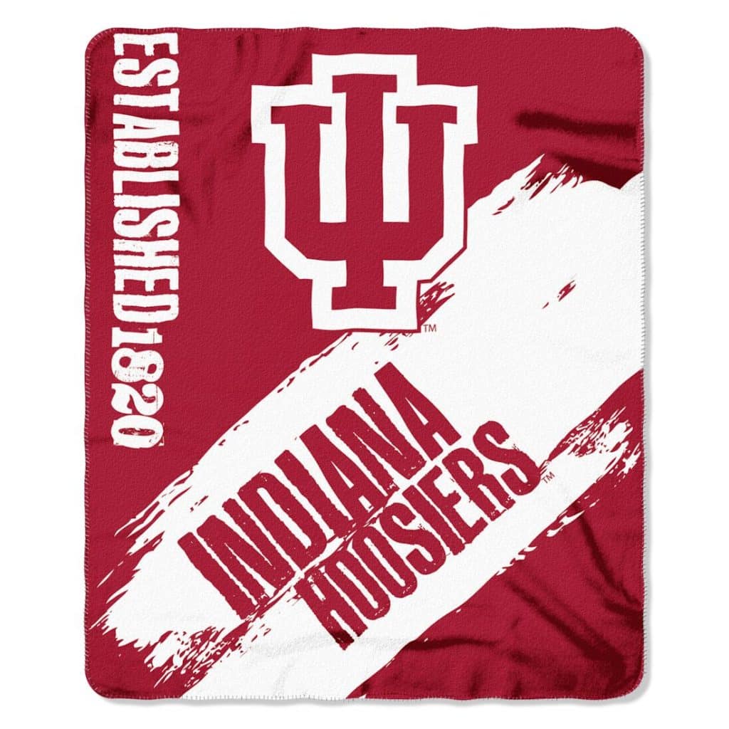 Indiana Hoosiers 50x60 Fleece Blanket - College Painted Design