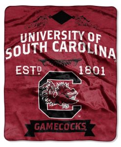 South Carolina Gamecocks 50"x60" Royal Plush Raschel Throw Blanket -  Label Design