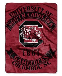 South Carolina Gamecocks 60"x80" Royal Plush Raschel Throw Blanket - Rebel Design