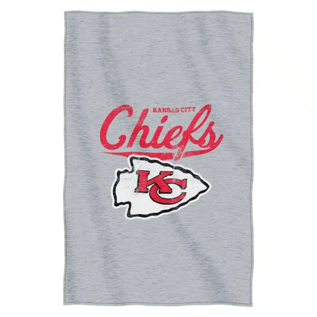 Kansas City Chiefs 54"x84"Sweatshirt Blanket - Script Design