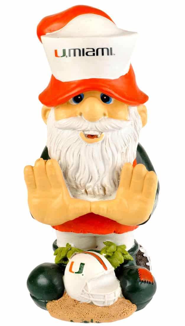 Miami Hurricanes Garden Gnome 11" Thematic Second String Detroit