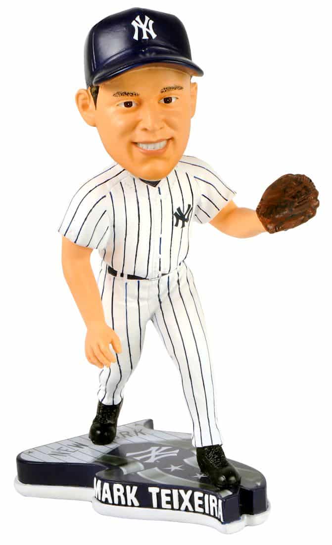 New York Yankees Mark Texiera Forever Collectibles Pennant Base Bobble Head
