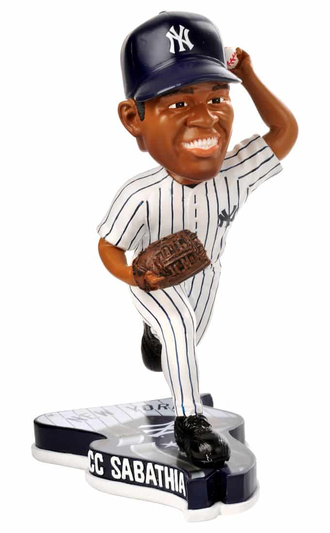 New York Yankees CC Sabathia Forever Collectibles Pennant Base Bobble Head