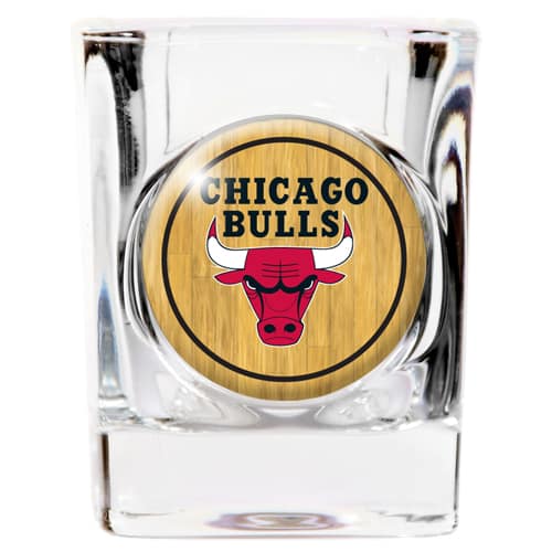 Chicago Bulls Square Shot Glass - 2 oz.
