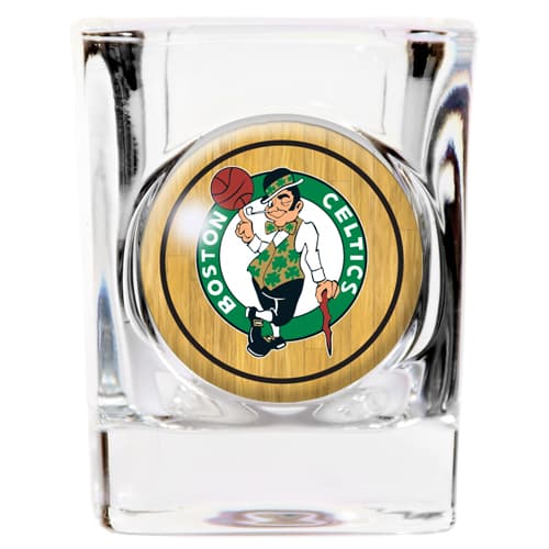 Boston Celtics Square Shot Glass 2 oz. Detroit Game Gear