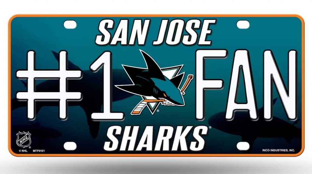 San Jose Sharks License Plate - #1 FAN