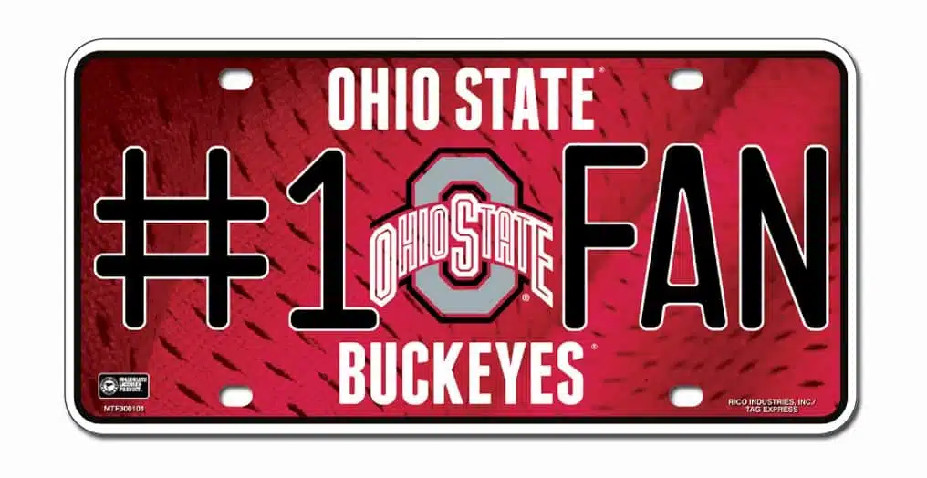 Ohio State Buckeyes License Plate - #1 Fan