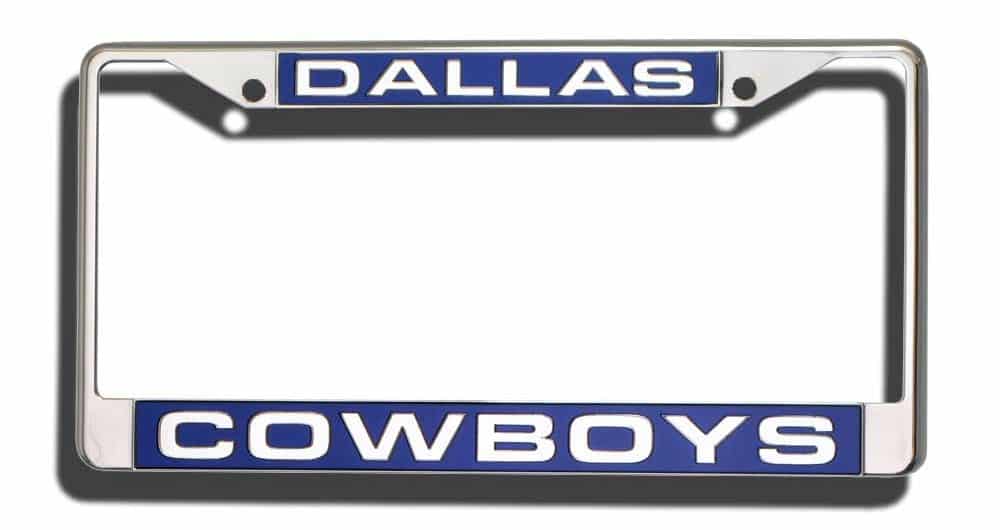 Dallas Cowboys Laser Cut Chrome License Plate Frame Detroit Game Gear