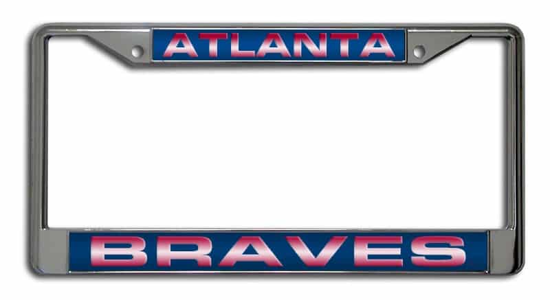 Atlanta Braves Laser Cut Chrome License Plate Frame