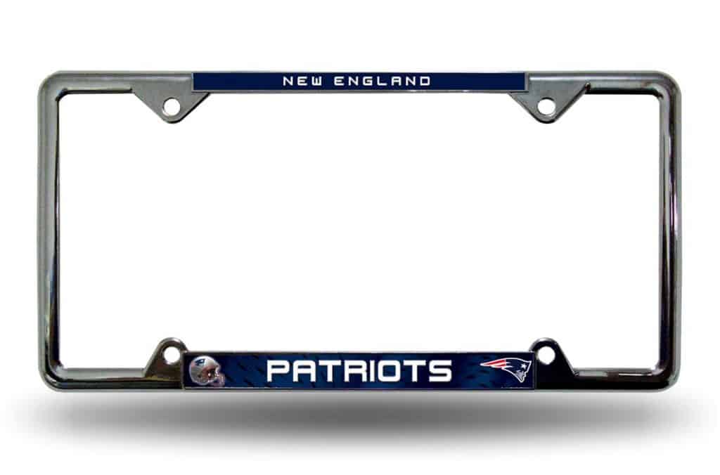 New England Patriots Chrome License Plate Frame Detroit Game Gear