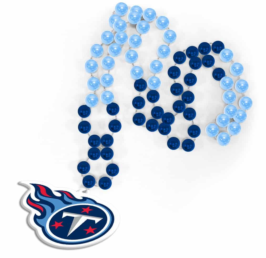 Tennessee Titans Mardi Gras Beads with Medallion