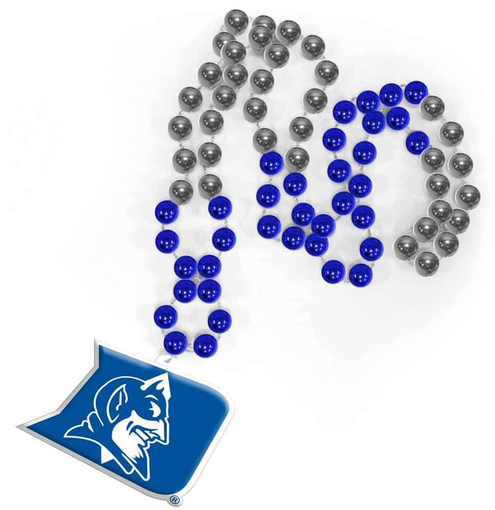 Duke Blue Devils Mardi Gras Beads with Medallion