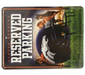 Denver Broncos Metal Parking Sign