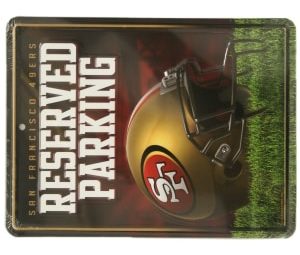 San Francisco 49ers Metal Parking Sign